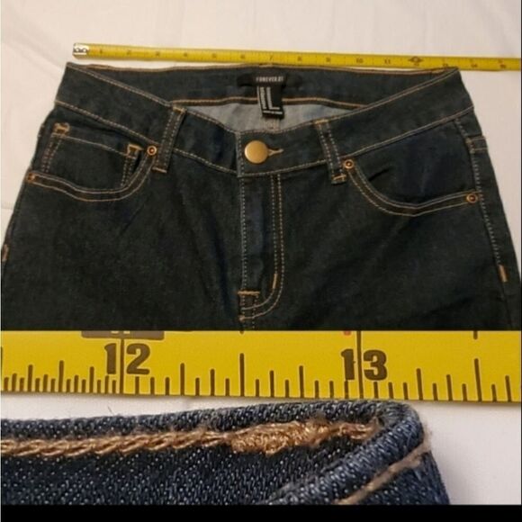 26 FOREVER 21 DARK WASH SKINNY JEANS LONG 29 - Picture 2 of 6